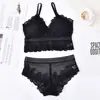 Conjunto de lencería de encaje transfronterizo con sujetador de espalda hueca, camisola cómoda de corte ajustado y bustier