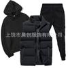 Comércio Exterior Transfronteiriço Outono e Inverno Europa e Estados Unidos Masculino e Feminino Colete Suéter Conjunto de Três Peças Suéter com Forro de Lã Conjunto Esportivo Pode ser Personalizado com Logo
