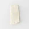 Calcetines de algodón, calcetines cortos deportivos, calcetines antibacterianos para mujer, calcetines de cinco dedos, malla transpirable, color liso, calcetines tipo tobillero resistentes al olor
