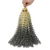 Peluca Waterdeep Degradado 100g 14 Pulgadas Cabello Rizado Ola de Agua Fibra Sintética Crochet para Cabello Artesanía Tejida a Mano Cabello Rizado