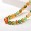 Accesorios de Cuentas Sueltas de Ágata Multicolor Grado 7A Natural Cuentas Tambor Pulsera DIY Pulsera Cuentas Redondas Accesorios de Joyería Semi-Terminados