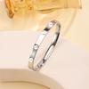 Pulsera de acero de titanio electrochapado al vacío pulsera de acero inoxidable que no se decolora nicho versátil lujo ligero alta calidad pulsera completamente de diamantes