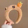Diadema de Capibara de Peluche para Mujer, Diadema de Corona Alta de Capibara para Lavar la Cara, Accesorio para el Cabello de Niños, Adorno para el Cabello Melade de Otoño e Invierno