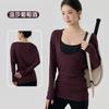 Cubierta Deportiva de Estilo Perezoso para Mujer, Top Largo Holgado de Cuello Redondo para Yoga que Cubre los Glúteos, Corte Ajustado, Adelgazante, Ropa de Fitness de Manga Larga