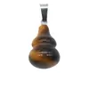 Colgante de calabaza Fu Lu de piedra semipreciosa amatista ojo de tigre natural de 20 mm, collar DIY, accesorio de joyería para horquilla antigua