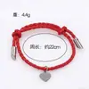 Novo Pulseira da Sorte DIY Simples para Casal Fio Vermelho Fecho Ajustável Fio Milanesa Personalizado Design Exquisito com Contas