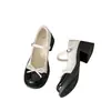 Zapatos Mary Jane estilo Chanel para mujer, nuevo modelo otoño 2026, moño poco profundo, tacón grueso, versátiles con faldas, zapatos pequeños de cuero JK