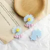 Girassol japonês fosco translúcido geléia flor brincos patch DIY jóias artesanais brincos acessórios