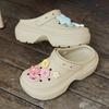 Nanbo Wan Zapatos Cueva Estrella Corazón de Niña Linda Zapatos de Playa de Verano Antideslizantes de Suela Gruesa para Aumentar la Altura Sandalias Baotou