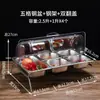 Caja Transparente con Tapa abatible para Ingredientes de Ensalada de Frutas, Base de Acero Inoxidable, Conservación de Doble Capa, Aislamiento Térmico, Tapa a Prueba de Polvo, Tapa Transparente