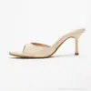 Sandalias de Tacón Alto con Patrón de Piedra de Comercio Exterior, Punta Abierta 7.5cm Tacón de Aguja Moda Boca de Pez Zapatos de Tacón Alto Verano Nuevo Venta al por Mayor