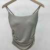 Flocculus olmo con tela original. 2024 Nuevo Estilo Diseño Dulce y Picante Puro Camisola Plisada Almohadilla en el Pecho para Mujer