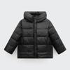 Ropa de invierno para hombres y mujeres, chaqueta de plumón ligera y cálida de color sólido con capucha para niños, abrigo multicolor para niños medianos y grandes