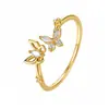 Anillo de Flor Estilo Bosque Yuanfan S925 Plata de Ley para Mujer, Anillo de Circonita Colorida de Lujo Ligero, Diseño Abierto Ajustable, Joyería Estilo Europeo y Americano
