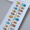Parches para Uñas Ojo de Gato Portátiles Hechos a Mano para Manicura Removibles Venta Caliente Transfronteriza Uñas Postizas Acabadas Tiras de Uñas Pre-Hechas