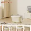 Caja de Almacenamiento Color Crema Extra Grande Engrosada Caja de Almacenamiento para el Hogar Dormitorio Sala de Estar Dormitorio Varios Juguetes Caja de Almacenamiento de Plástico
