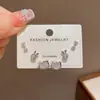 Conjunto de 3 peças de brincos da moda clássica versátil requintado japonês e coreano com um design minimalista e elegante