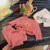 Conjunto de Pijama Vermelho Outono e Inverno Braeg Home Wear Meninos Primavera e Outono Meninas Roupa Íntima Quente Bebê Sem Etiqueta