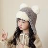 2145 Capuz de Pelúcia para Proteção de Orelhas Bonito Urso Chapéu Infantil Inverno Quente e à Prova de Frio Chapéu Lei Feng para Bebês Masculinos e Femininos