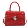 Bolso de Mujer Redondo con Cierre de Estilo Coreano Moda Casual con Texto Nuevo Primavera 2024 Retro Portátil Cruzado al Hombro