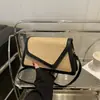 Bolso Pequeño para Mujer 2025 Invierno Nuevo Diseño de Nicho de Moda Simple Cuadrado Pequeño de Paja Bolso Cruzado Versátil de Moda