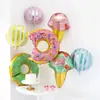 Globos de Helado y Donas de Dibujos Animados Decoración para el Día del Niño Fiesta de Cumpleaños Globos Creativos para Fotos