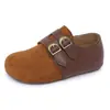 Zapatos Birkenstock Retro de Doble Hebilla para Mujer 2026 Otoño Nuevo Estilo Suela Plana Altura Oculta Mocasines Slip-on Zapatos de Corte Profundo Únicos