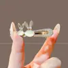 Pinza para el pelo de estampado de leopardo para mujer, estilo nuevo, para flequillo y cabellos sueltos, pinza lateral invisible estilo coreano, accesorio para el cabello