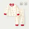 Conjunto de dos piezas de ropa de otoño para bebé, ropa interior para niños de primavera y otoño, algodón puro, ropa interior básica para bebés niños y niñas, pijamas para otoño e invierno