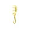 Pente Vintage para Cabelo com Topete, Dentes Largos e Ocos, Estilo Masculino, Pente de Cabeleireiro, Dourado Galvanizado, Cabo para Nuca