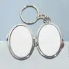 Espejo Cosmético en Blanco para Transferencia Térmica Impresión de Fotos Portátil Plegable DIY Corazón de Metal Espejo Pequeño Venta al por Mayor
