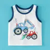 Camiseta regata infantil de algodão fina para o verão, regata sem mangas para meninos, base de verão, exclusiva para exportação