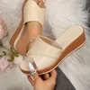 2024 Verano transfronterizo europeo y americano nueva plataforma zapatillas de mujer de moda todo-Fondo tacón de plataforma sandalias de mujer al por mayor