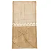 Bolsas de Juta para Talheres Decoração de Natal Casamento Noivado Banquete Jogos Americanos Sacolas de Juta Jogos Americanos de Juta Tecido Bolsas de Juta para Talheres
