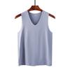 Chaleco de verano sin costuras de Seda de Hielo para hombre, ajustado, deportivo, para fitness, para llevar debajo, sin mangas, transpirable, para cabello al por mayor, a la moda