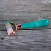 Rodillo Masajeador Facial de Cristal Rosa, Bola Rodante de Resina No de Jade, Palo de Masaje para Lifting y Firmeza de Ojos y Rostro