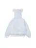 Linda Chaqueta de Algodón con Capucha de Felpa Estampada con Copos de Nieve para Mujer, Invierno 2026 Holgada Engrosada Cálida Reductora de Edad Abrigo de Algodón