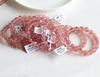 Pulsera de Cristal de Fresa de Agua Blanca Hielo Natural Cristal Rosa Importado para Mujer Cristal de Fresa Cristal de Fresa