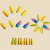 Unhas Usáveis de Fatia de Fruta de Verão Unhas Destacáveis Arte de Unha Feminina 24 Peças Moda Europeia e Americana Unhas Postiças