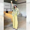 Estilo Novo da Primavera de 2026, Conjunto Muito Bonito e Elegante de Camisa Fina Estampada Casual Estilo Francês e Calça de Pernas Largas para Mulheres