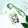 Lindo tarjetero de dibujos animados de panda pequeño, funda protectora para gafete de tarjeta escolar de estudiante, en stock, deslizante, repujado, tarjetero para tarjeta de autobús, comercio exterior