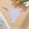 Em estoque, pode ser etiquetado, fio dental transfronteiriço, alças finas, sexy, seda gelada, lingerie sem costura, plus size feminino, conjunto de T-string europeu e americano