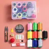 Kit de costura para uso doméstico, kit de costura de alta calidad set 203, set de hilos gruesos, hilo para coser, hilo para mezclilla, caja de costura