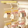 [Original] Prendedores de secagem de camada dupla para roupas íntimas, meias, roupas de bebê, prendedores multiuso, alta capacidade de carga, prendedores para chapéus e meias