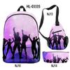 Nuevo Traje Periférico Patrón Danza de Sombras de Amazon Transfronterizo Mochila Bolso de Hombro Set Estuche para Lápices