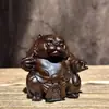Adornos para el Hogar de Doce Animales del Zodiaco Tallados en Ébano Artesanías de Animales de Madera Maciza Ratón, Buey, Tigre, Conejo, Dragón, Serpiente, Caballo, Oveja, Mono, Gallo, Perro y Cerdo