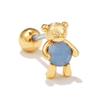 Brincos de Osso de Orelha Moda Europeia e Americana Mais Vendidos com Banho de Ouro 18K e Haste de Aço Inoxidável, Brincos de Parafuso com Bola Rosqueada, Joias de Orelha para Atacado