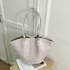 Bolso de Cubo Tejido Simple para Mujer 2026 Verano Nuevo Gran Capacidad Bolso de Mano Tote de Hombro Único Bolso Versátil para el Trabajo