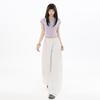 Pantalones Rectos de Lino Lyocell para Mujer de Verano Holgados Combinan con Todo Pierna Ancha Estilo Perezoso Delgados Casuales Pantalones de Trapeador