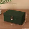 Caja de Almacenamiento de Cuero de Alta Gama Estilo Nórdico para Sala de Estar, Dormitorio, Escritorio, Caja de Almacenamiento para Documentos y Artículos Varios, Estuche de Cuero para Decoración de Sala Modelo